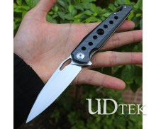 Carbon Fiber Seven Eyes Folding Knife (D2) UD2105479